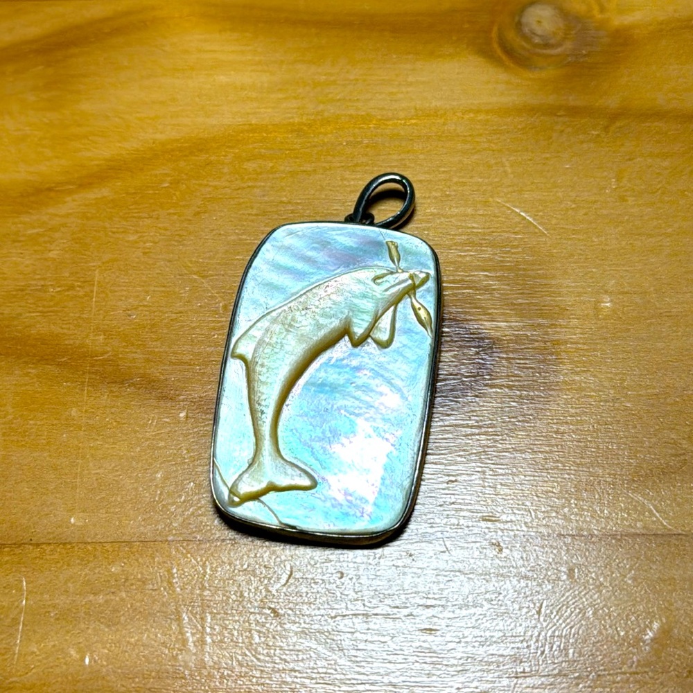 925 silver dolphin pendant